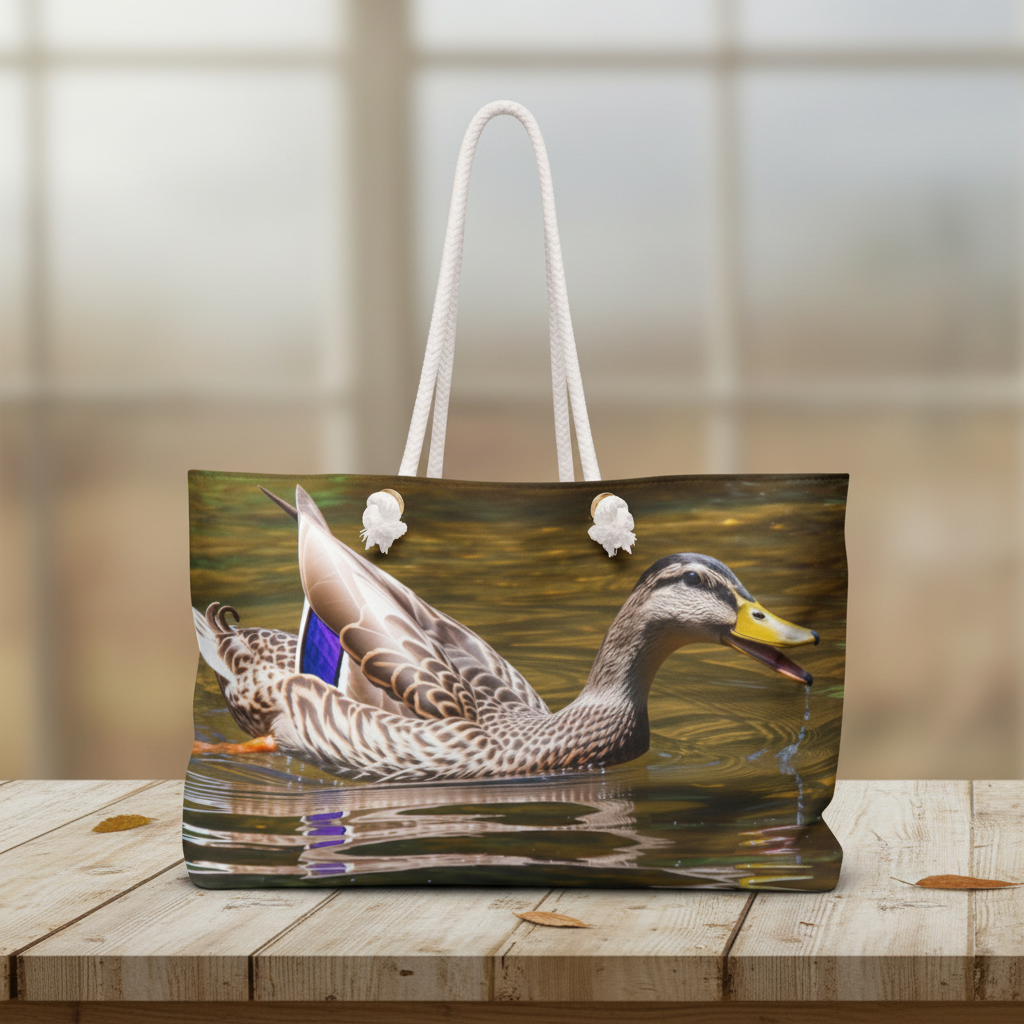 Female Mallard Duck Weekender Bag – Lifestyle