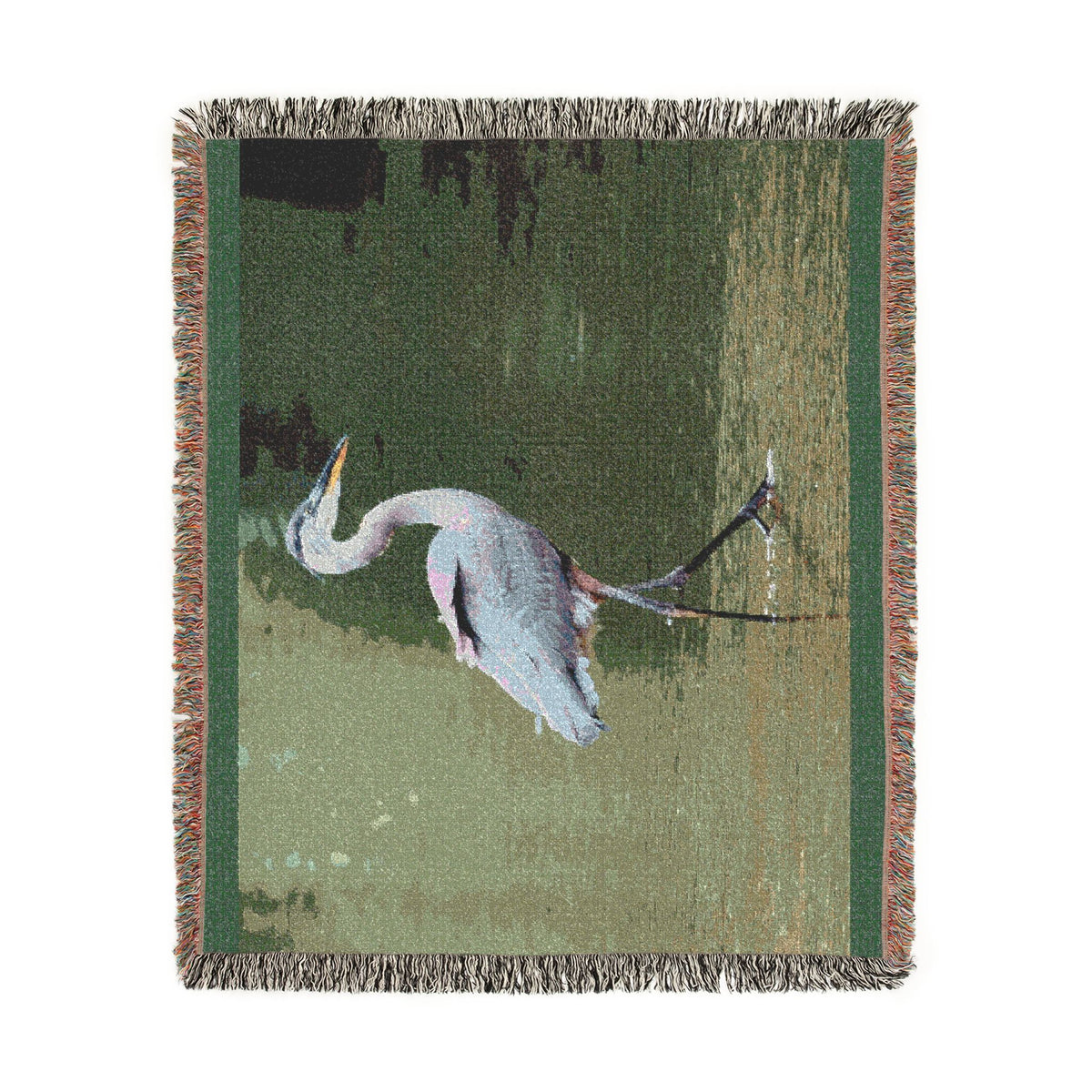 Great Blue Heron — Poli Roam Woven Blanket
