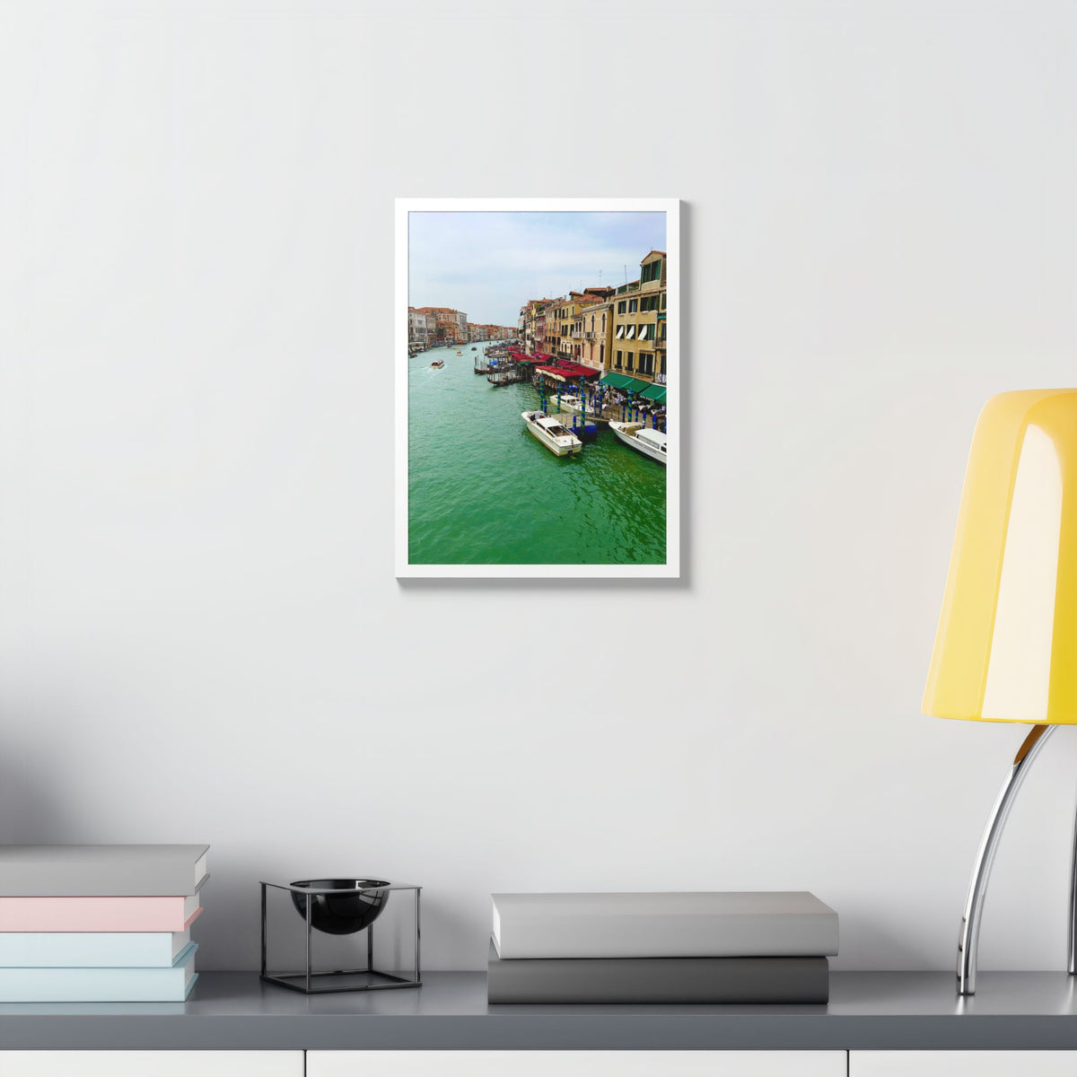 Rialto Bridge Venice Italy Framed Poster, Multi-Color