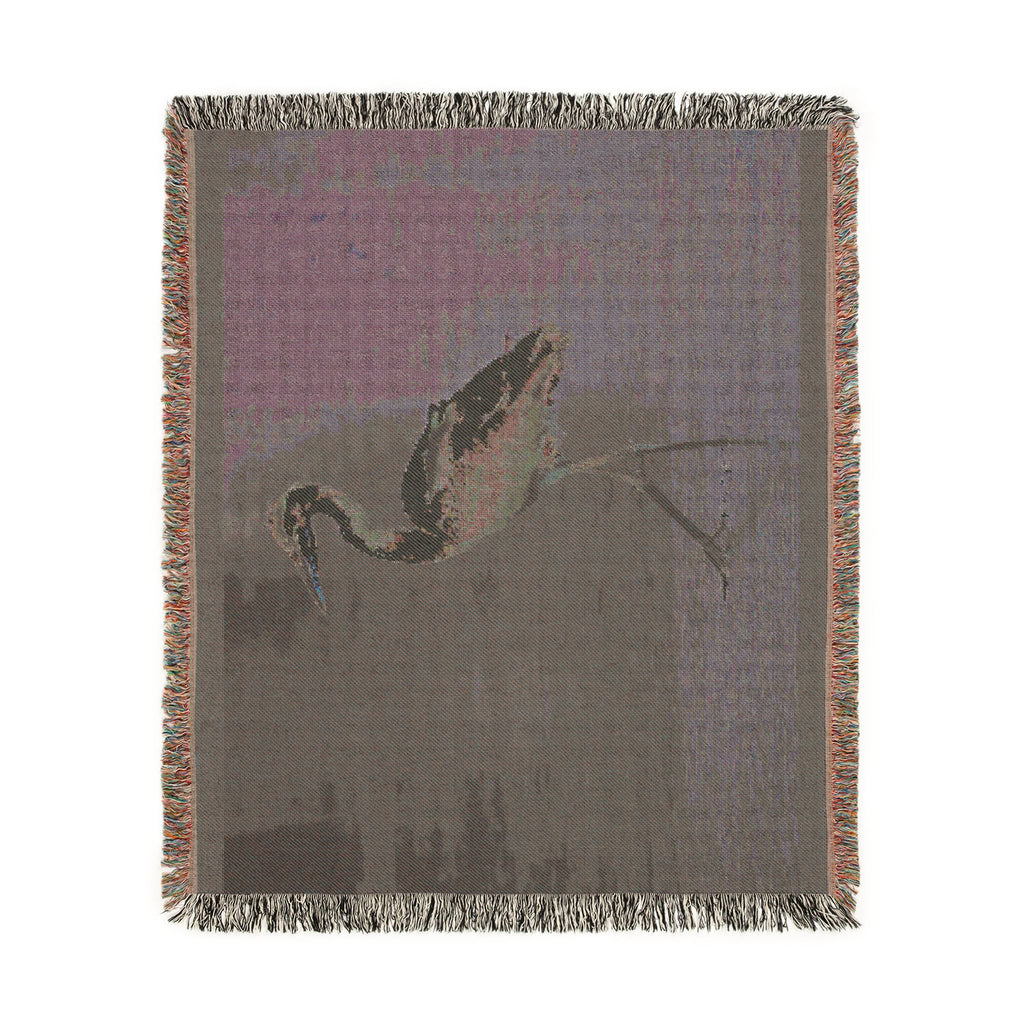 Great Blue Heron — Poli Roam Woven Blanket