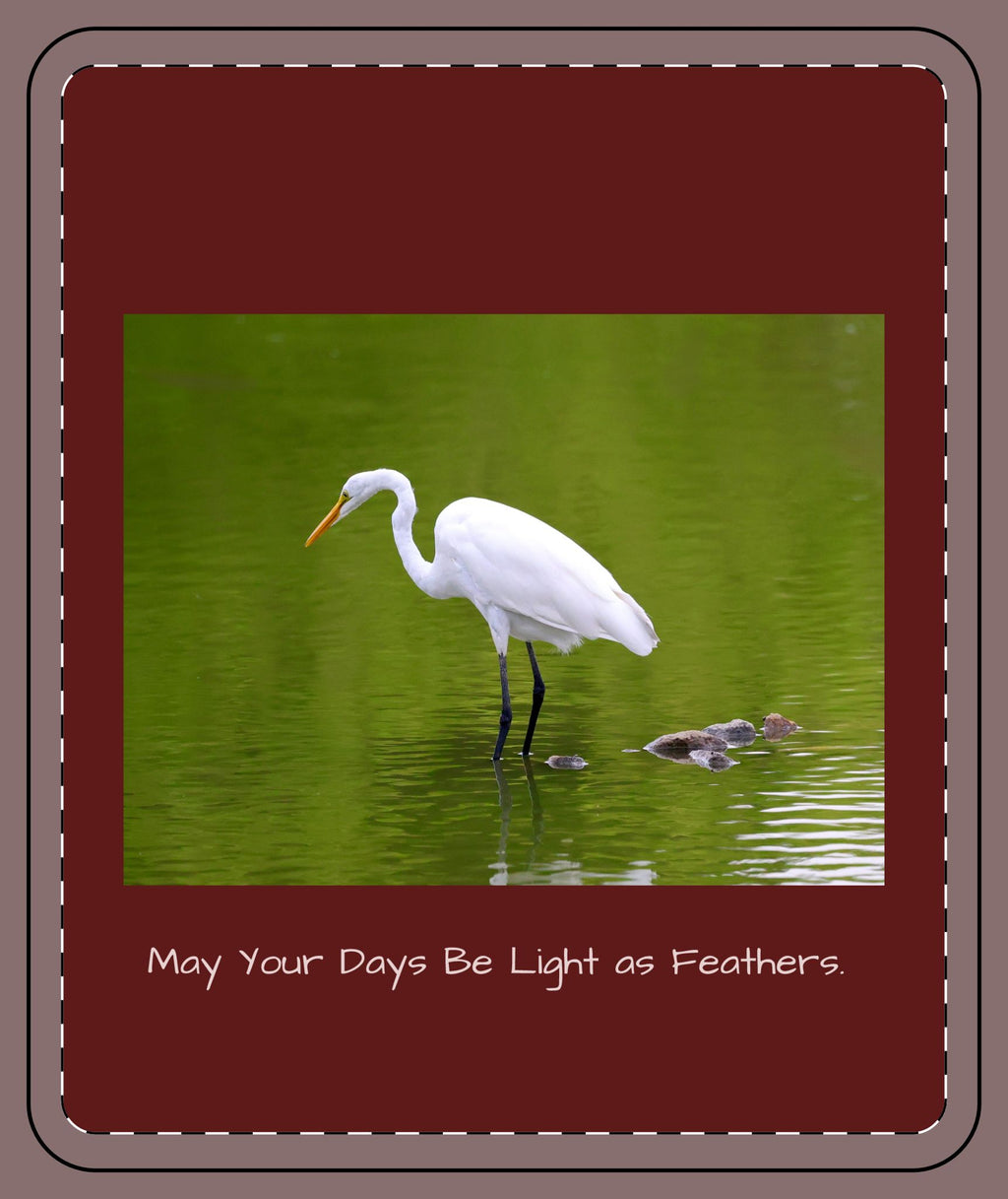 Egret Pixel Fleece Blanket (AOP)