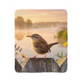 Carolina Wren Fleece Sherpa Blanket