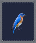 Eastern Blue Bird Pixel Fleece Blanket (AOP)