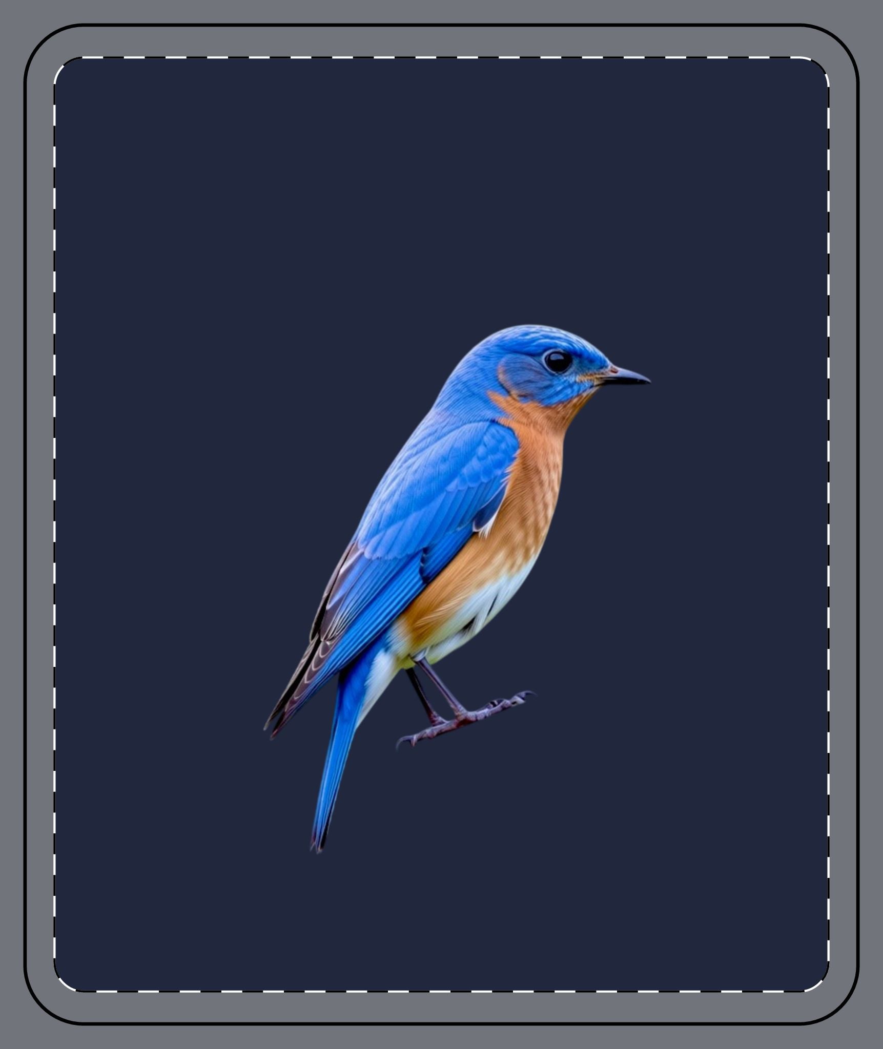 Eastern Blue Bird Pixel Fleece Blanket (AOP)