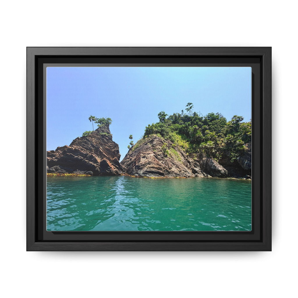 Tela Honduras Beach Matte Canvas, Framed (Multi-color)
