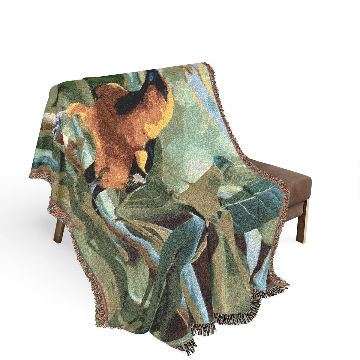 Oriole Bird Woven Throw Blanket Wildlife Photography Tapestry | Poli Roam