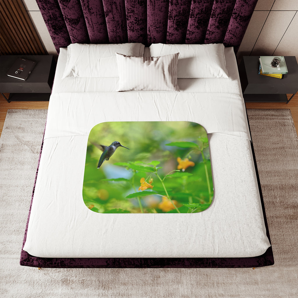 Hummingbird Sherpa Blanket