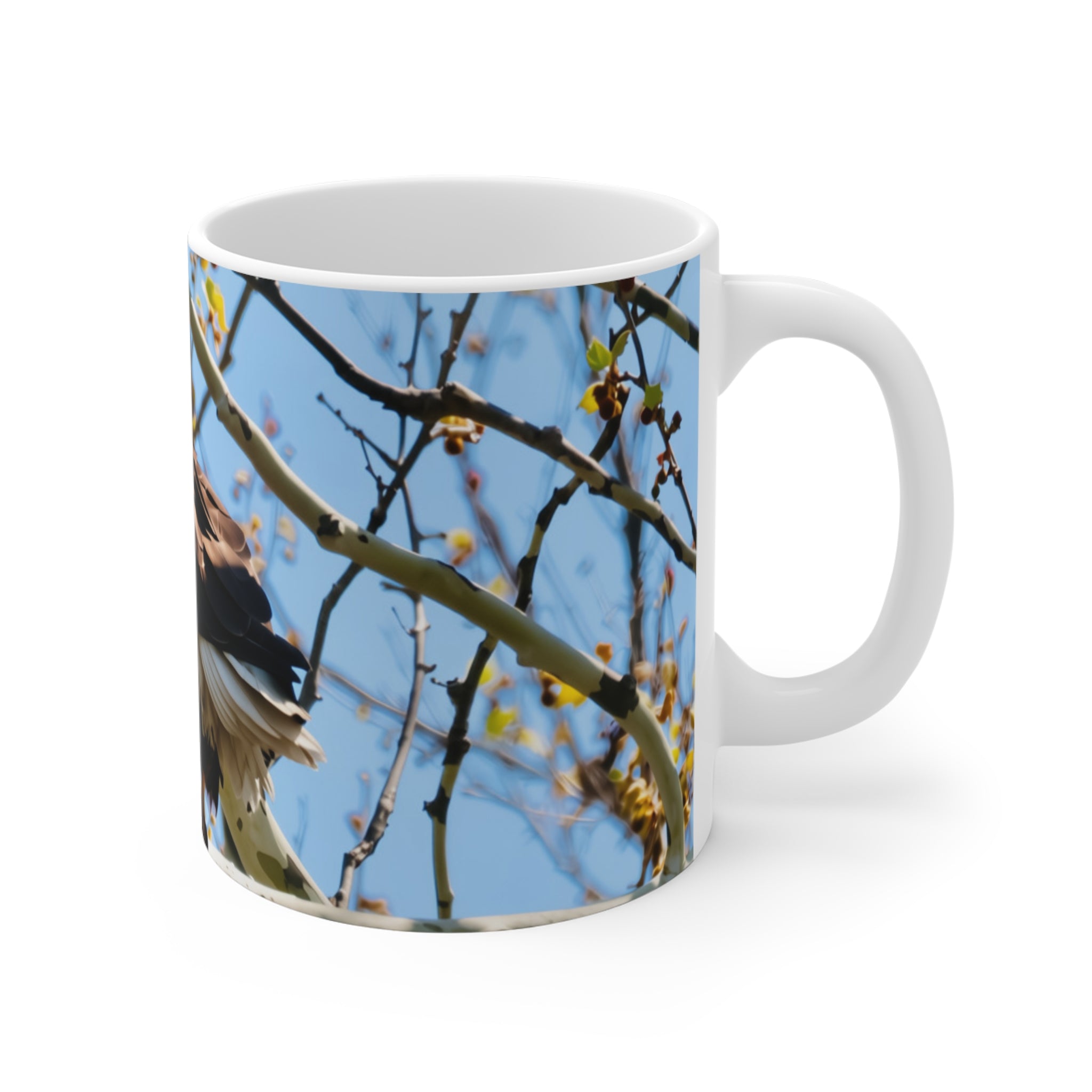 Eagle on a Tree Ceramic Mug 11oz – Wildlife Nature Coffee Cup