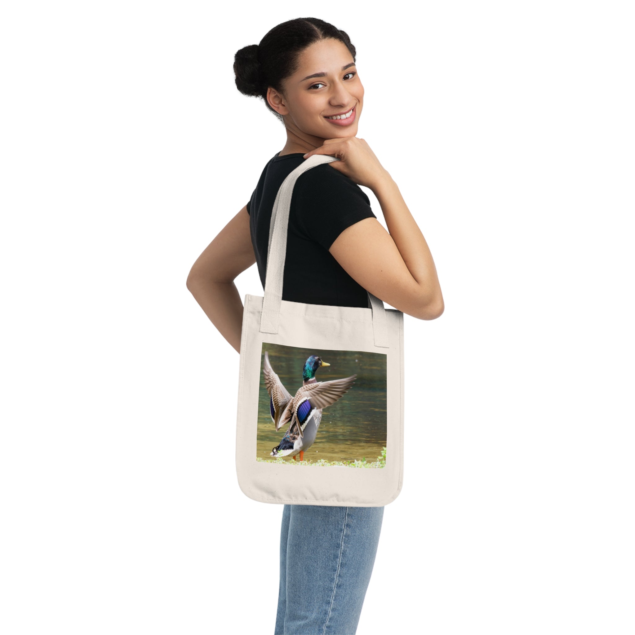 Mallard Duck Organic Canvas Tote Bag