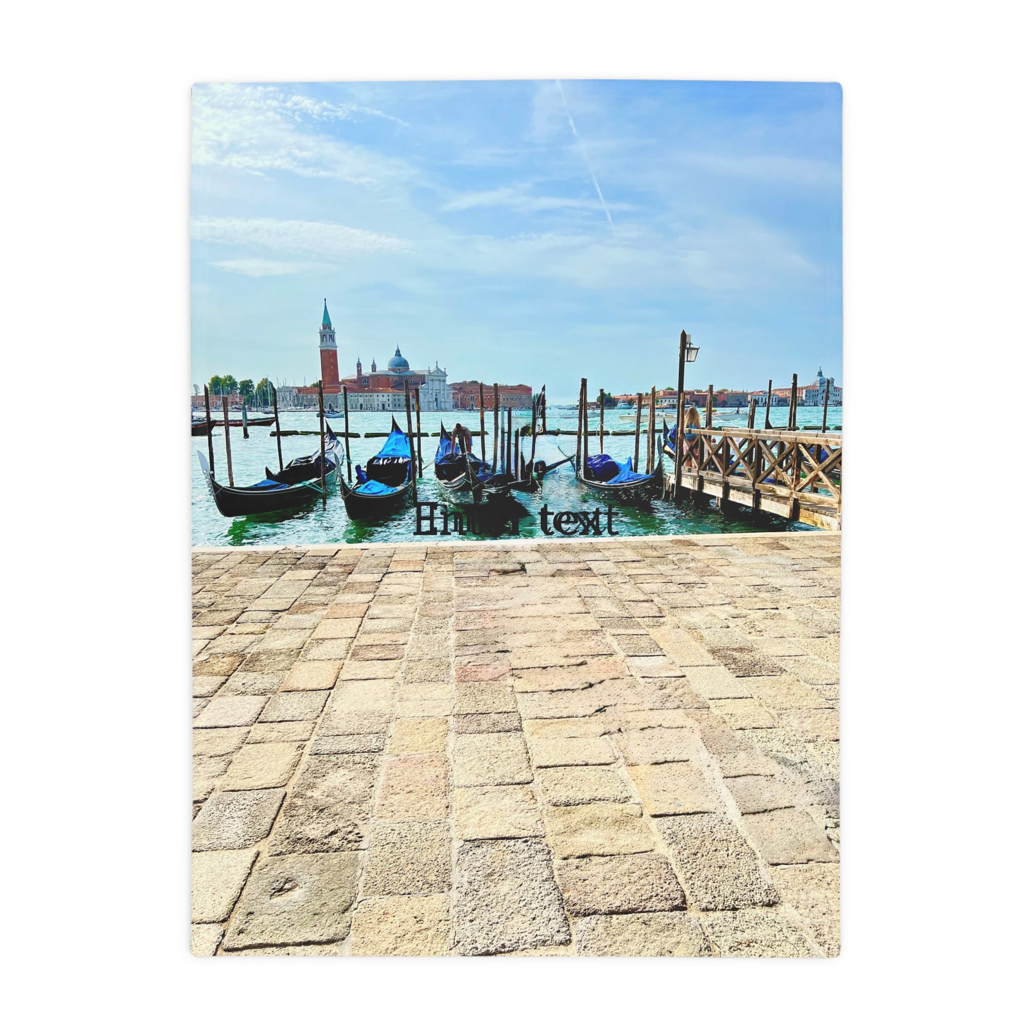 Venice Italy Gondola Plush Fleece Blanket – Italian Romance Cozy Throw