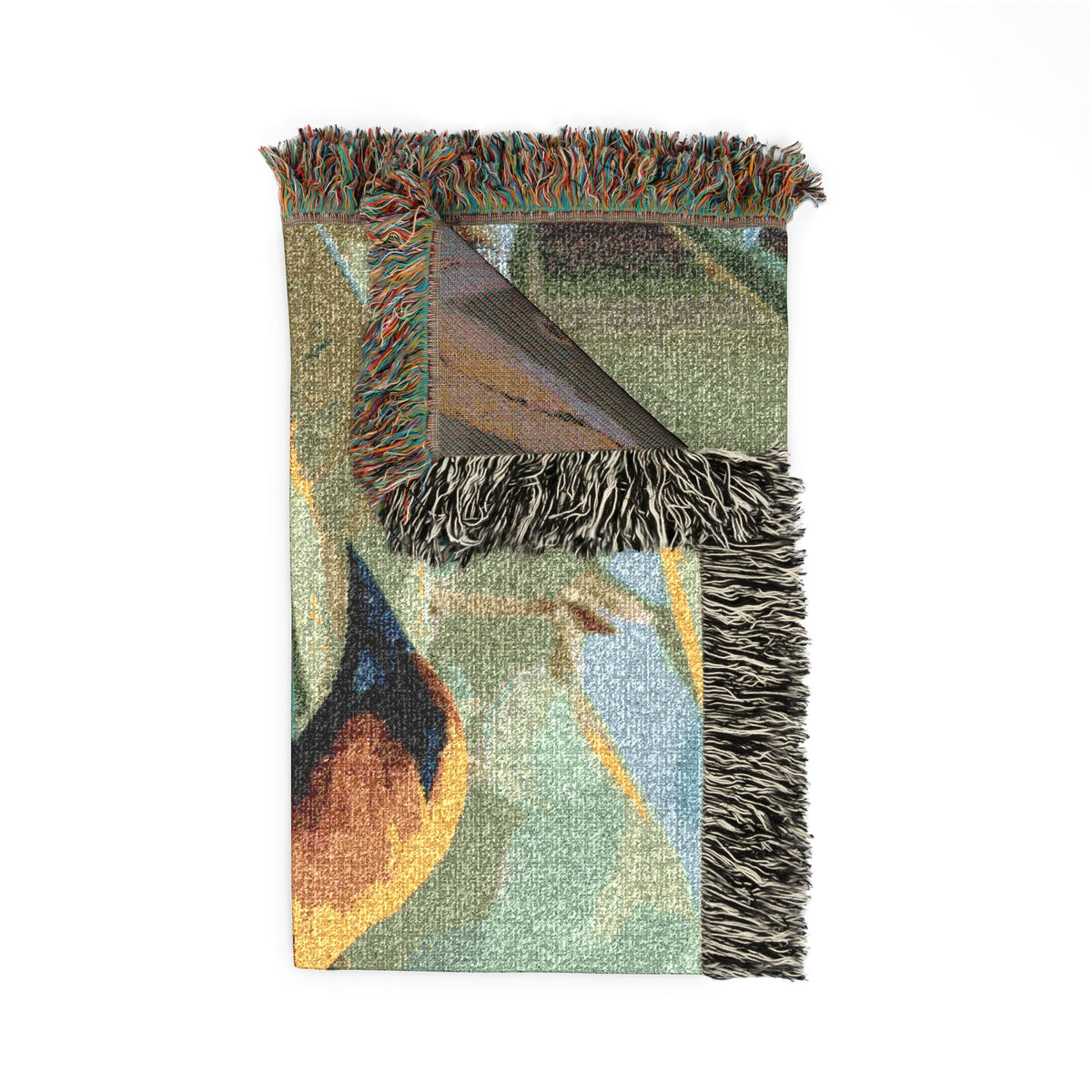 Oriole Bird Woven Throw Blanket Wildlife Photography Tapestry | Poli Roam