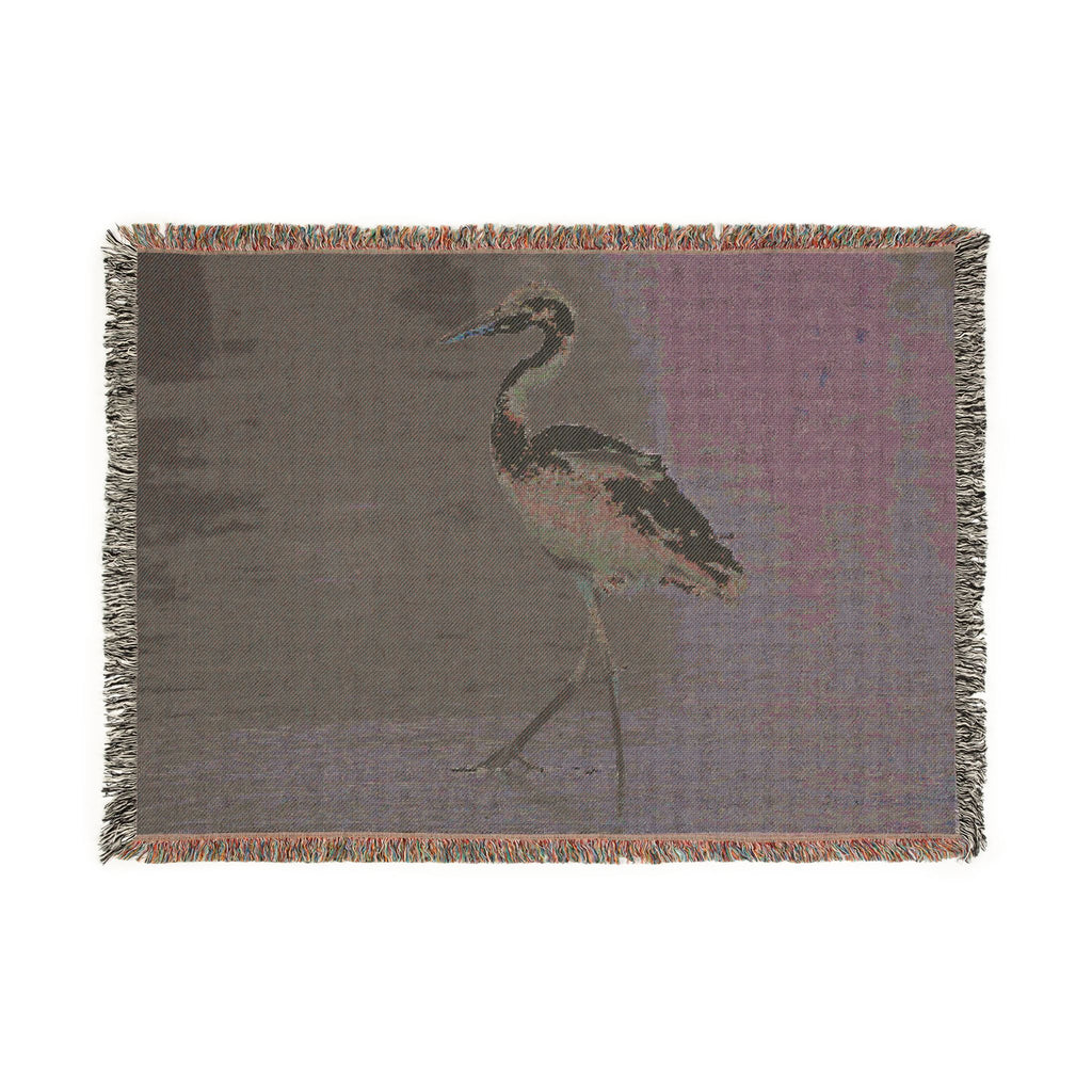 Great Blue Heron — Poli Roam Woven Blanket