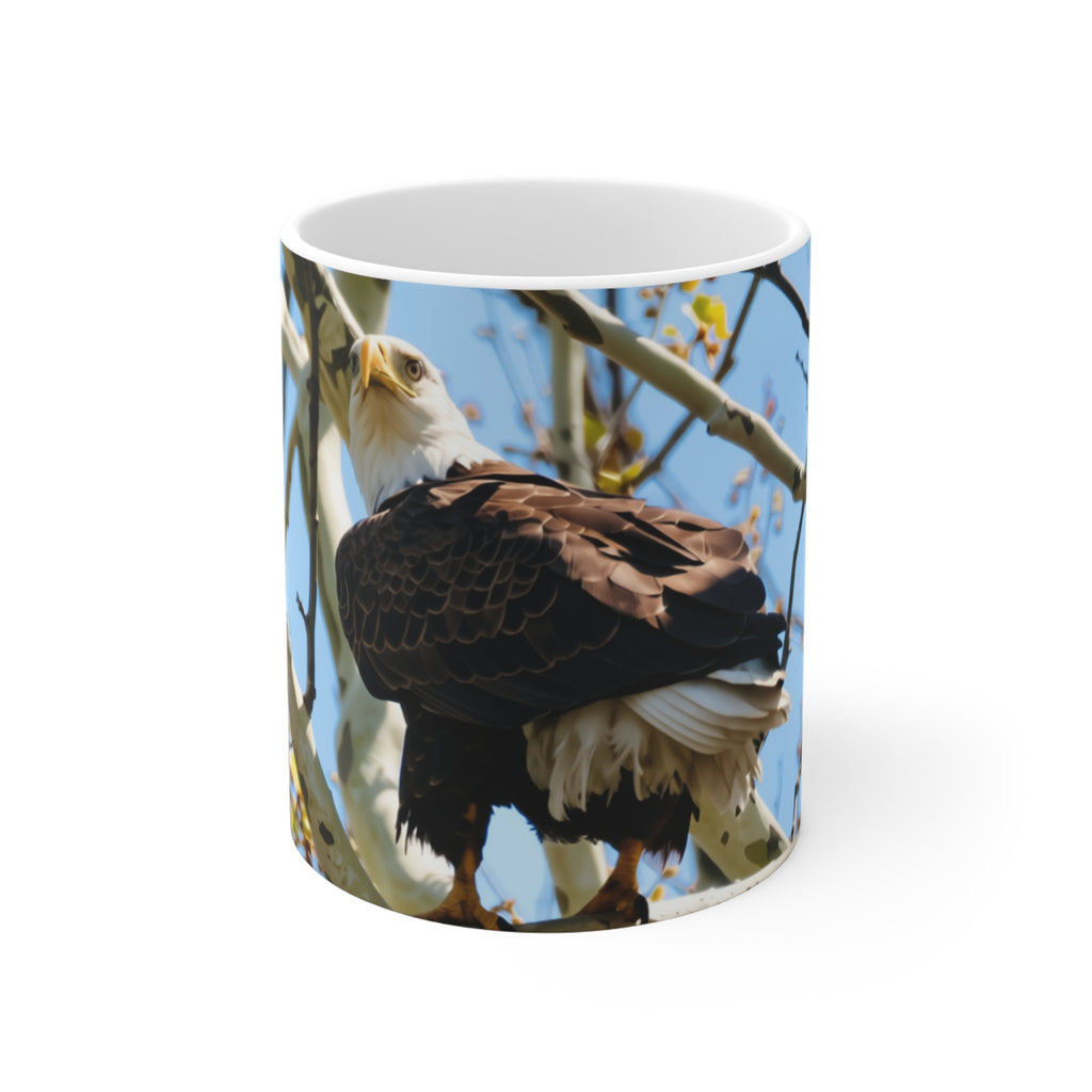 Eagle on a Tree Ceramic Mug 11oz – Wildlife Nature Coffee Cup