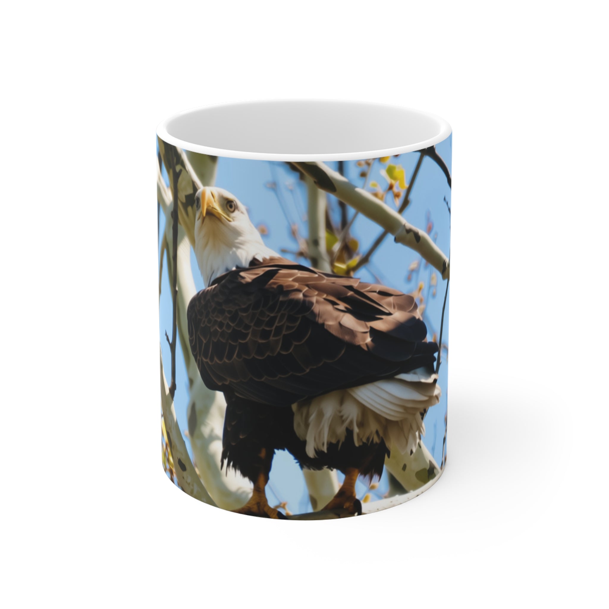 Eagle on a Tree Ceramic Mug 11oz – Wildlife Nature Coffee Cup