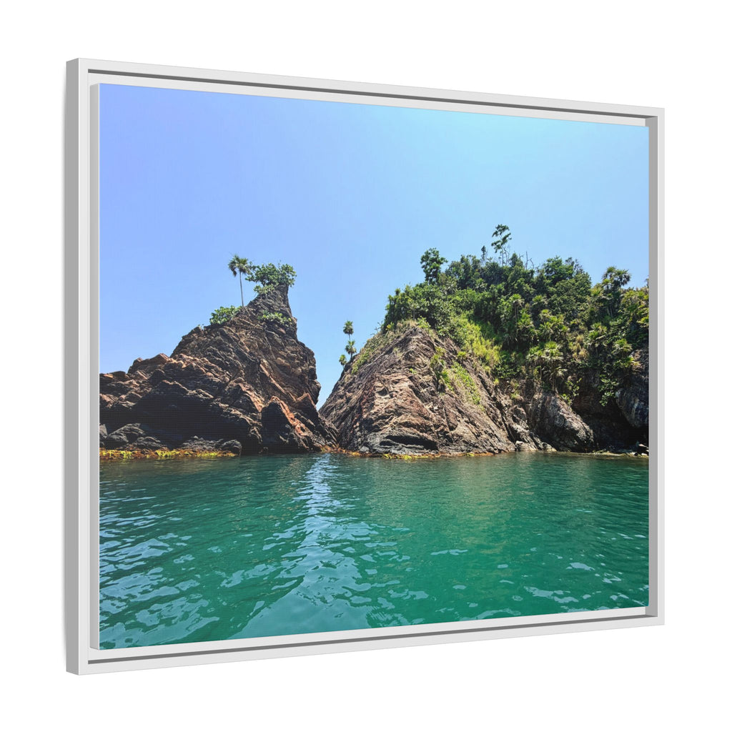 Tela Honduras Beach Matte Canvas, Framed (Multi-color)