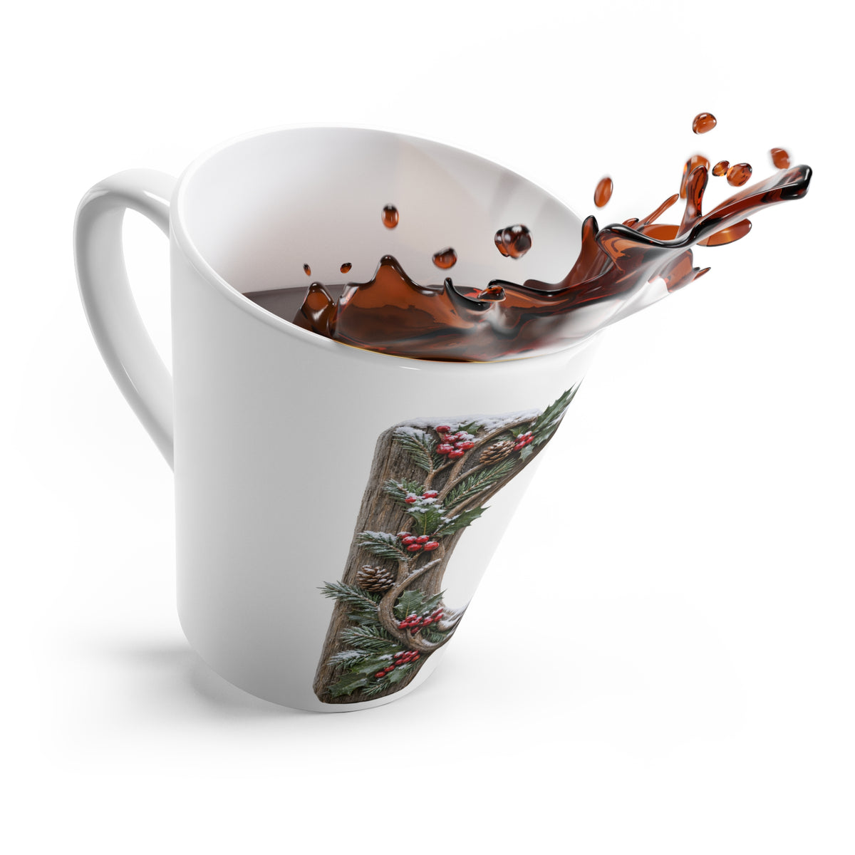 Winter Cardinal Latte Mug