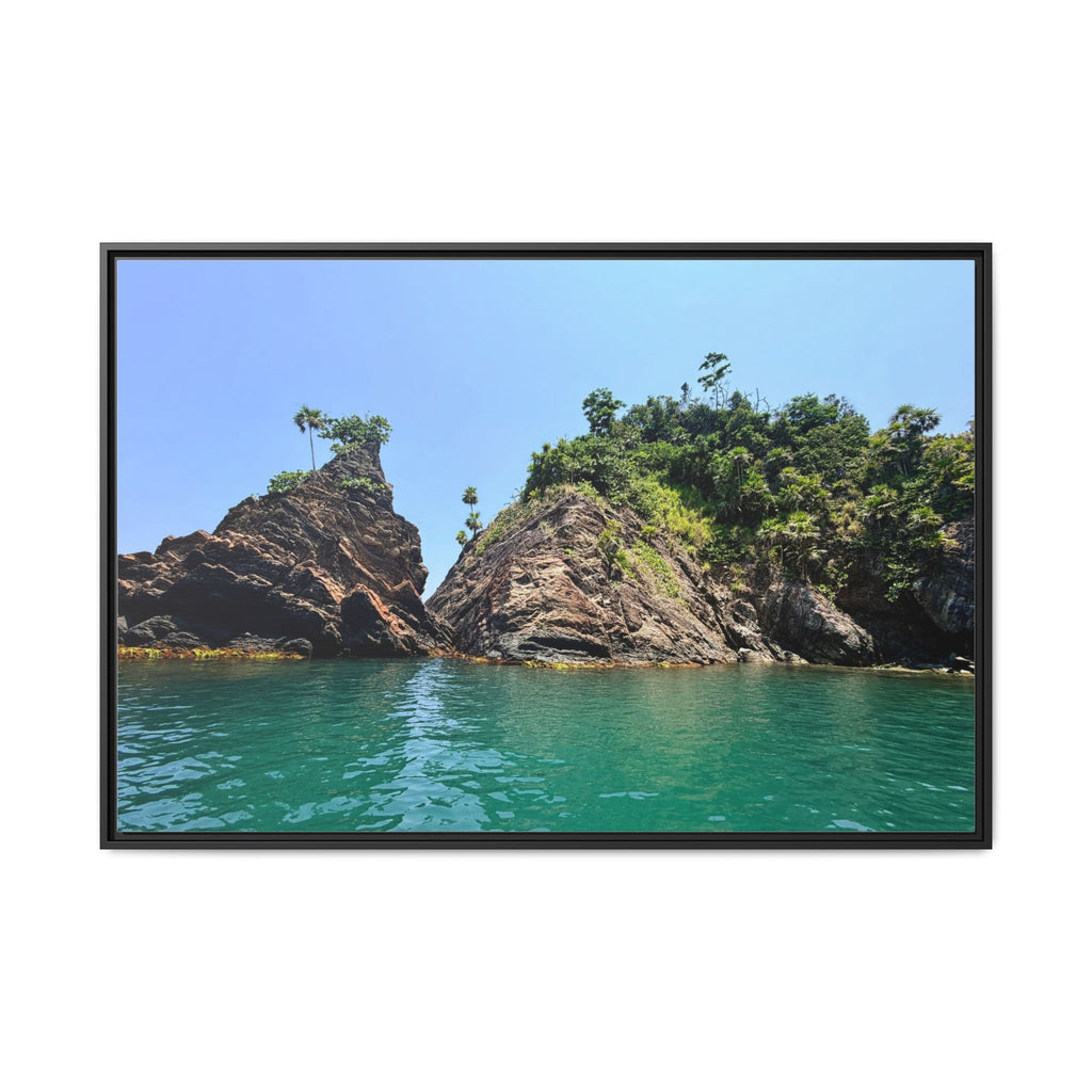 Tela Honduras Beach Matte Canvas, Framed (Multi-color)