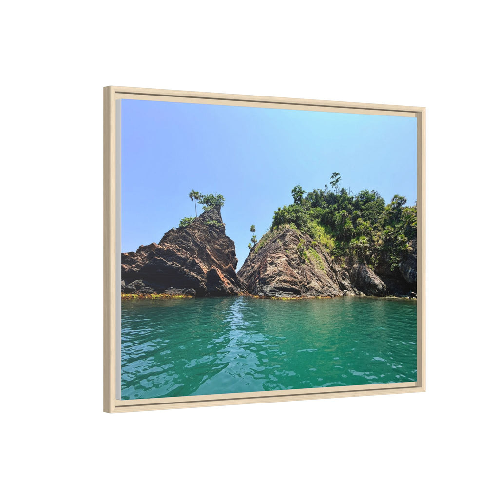 Tela Honduras Beach Matte Canvas, Framed (Multi-color)