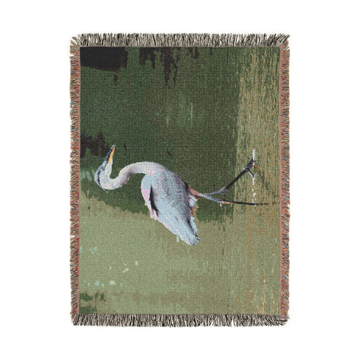 Great Blue Heron — Poli Roam Woven Blanket