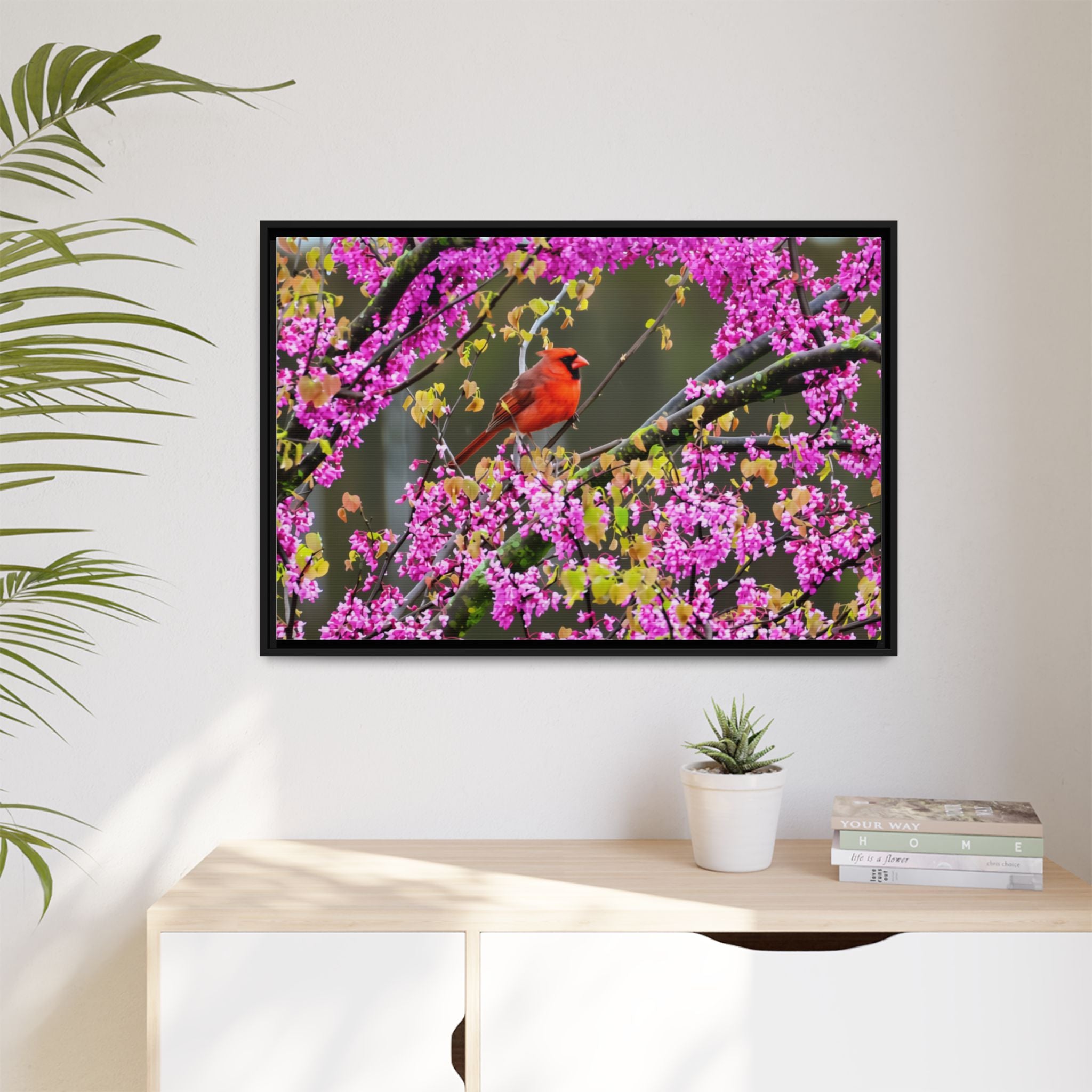 Northern Cardinal Matte Canvas, Framed (Multi-color)