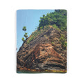 Tela Honduras Rock and Ocean Fleece Sherpa Blanket – Tropical Caribbean Cozy Throw