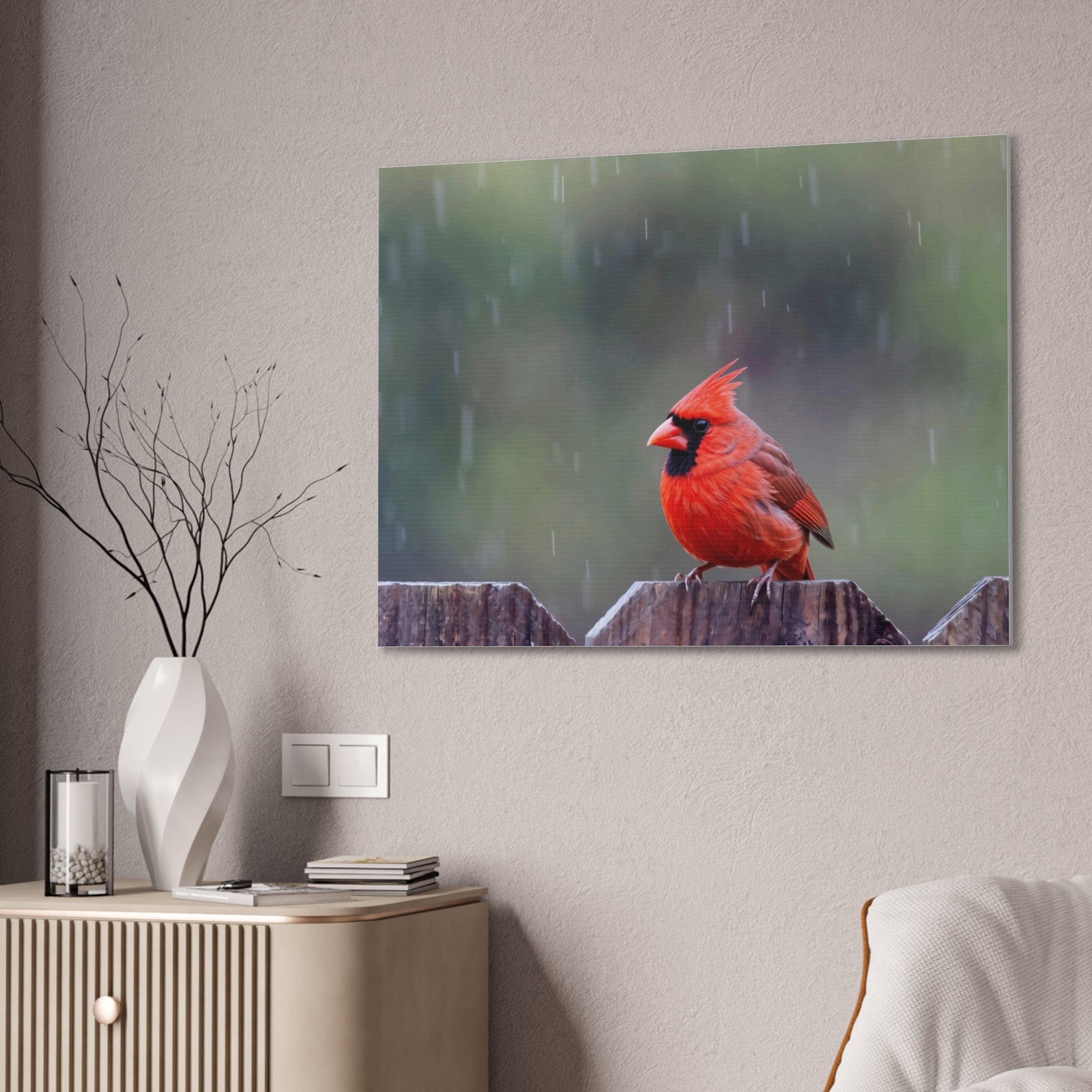Northern Cardinal Canvas Stretched, 0.75"