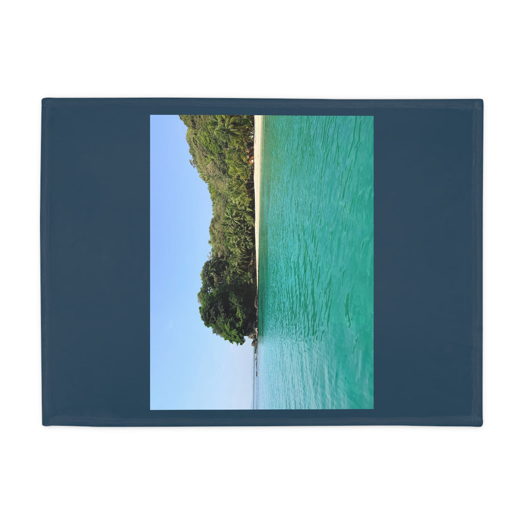 Punta Sal Honduras Beach Plush Fleece Blanket – Tropical Caribbean Cozy Throw