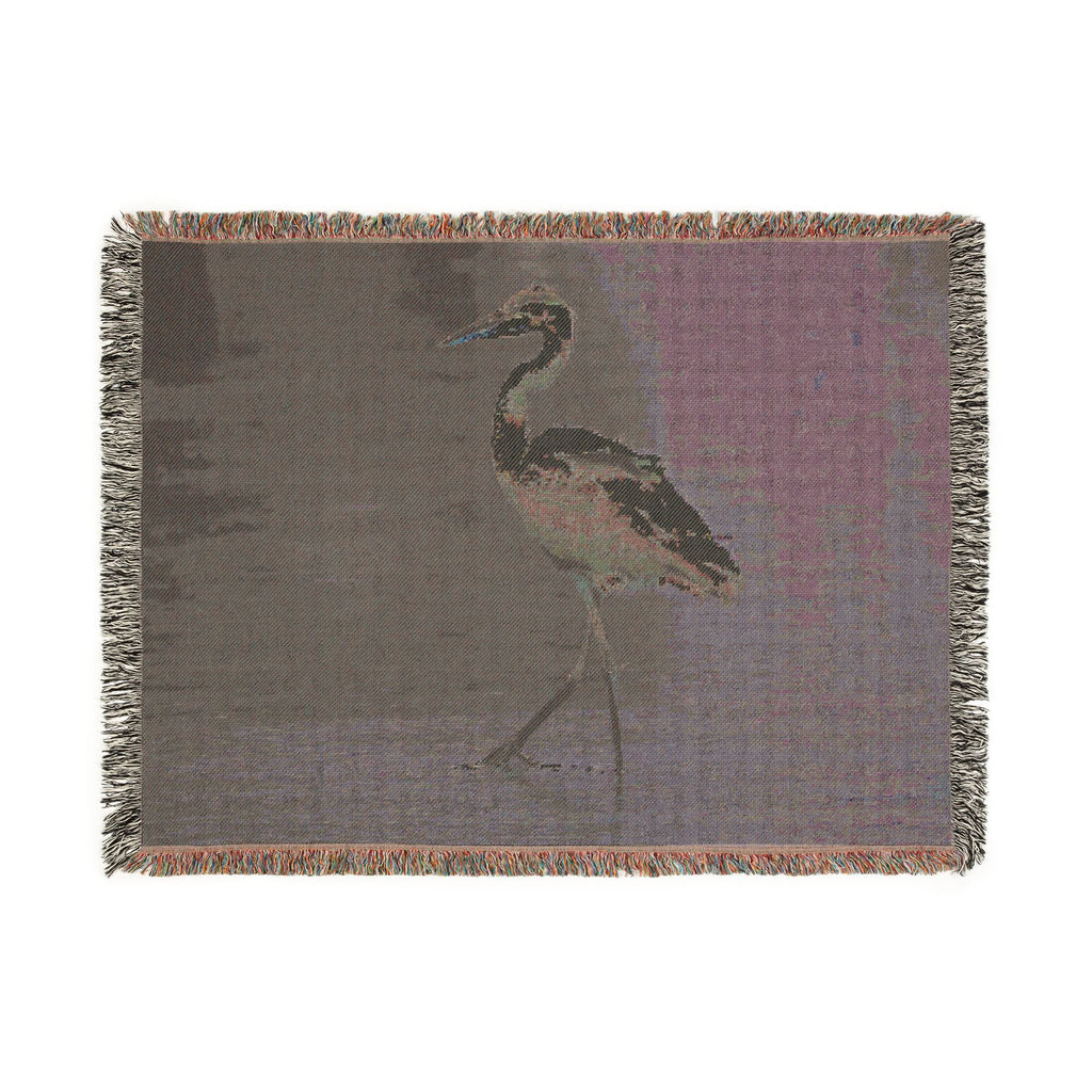 Great Blue Heron — Poli Roam Woven Blanket