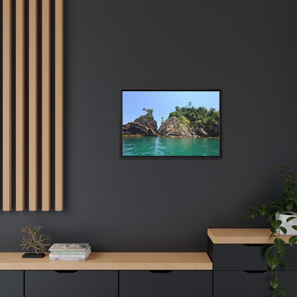 Tela Honduras Beach Matte Canvas, Framed (Multi-color)