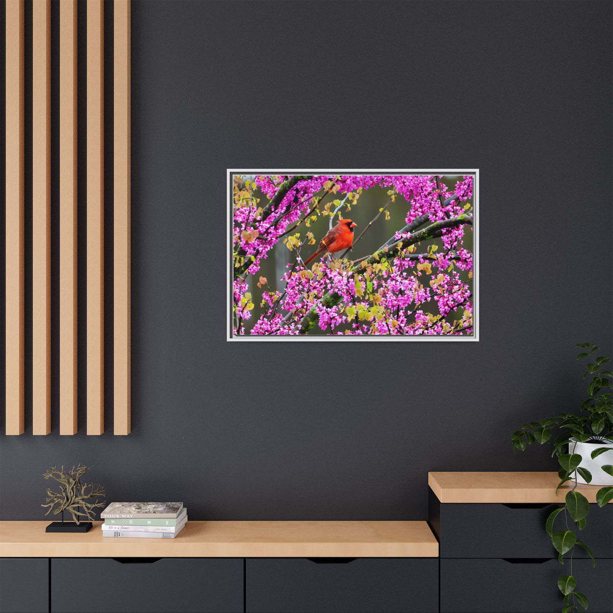 Northern Cardinal Matte Canvas, Framed (Multi-color)