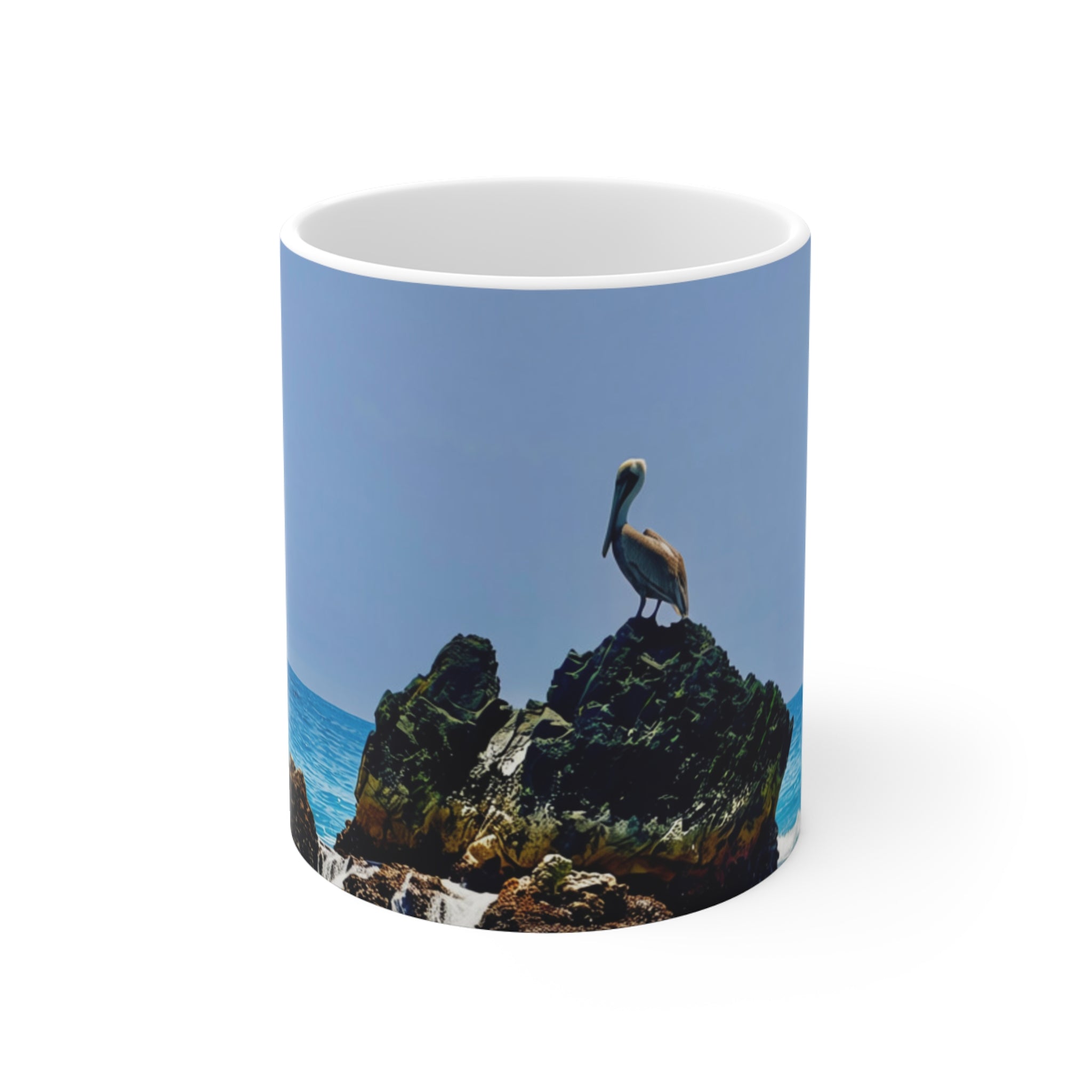 Tela Honduras Pelican Ceramic Mug 11oz – Coastal Wildlife Coffee Cup