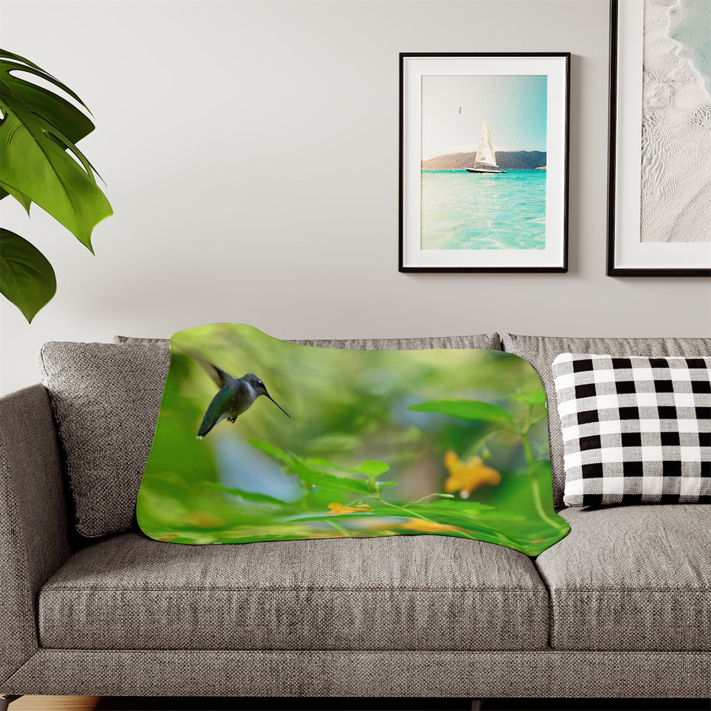 Hummingbird Sherpa Blanket