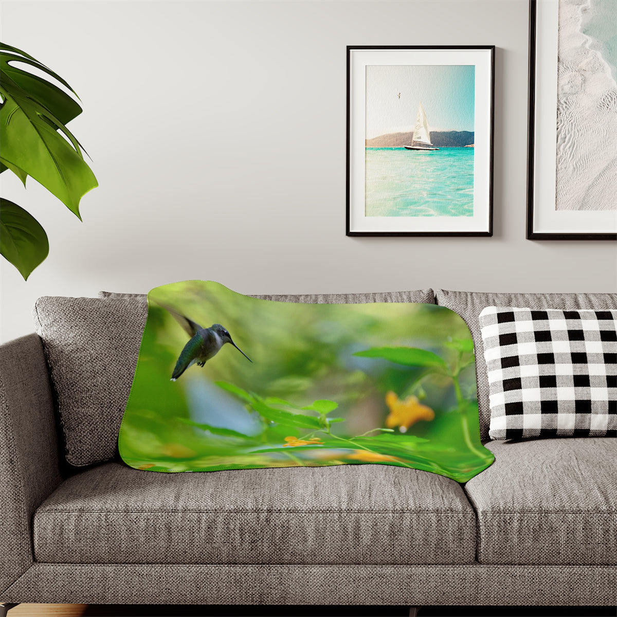 Hummingbird Sherpa Blanket