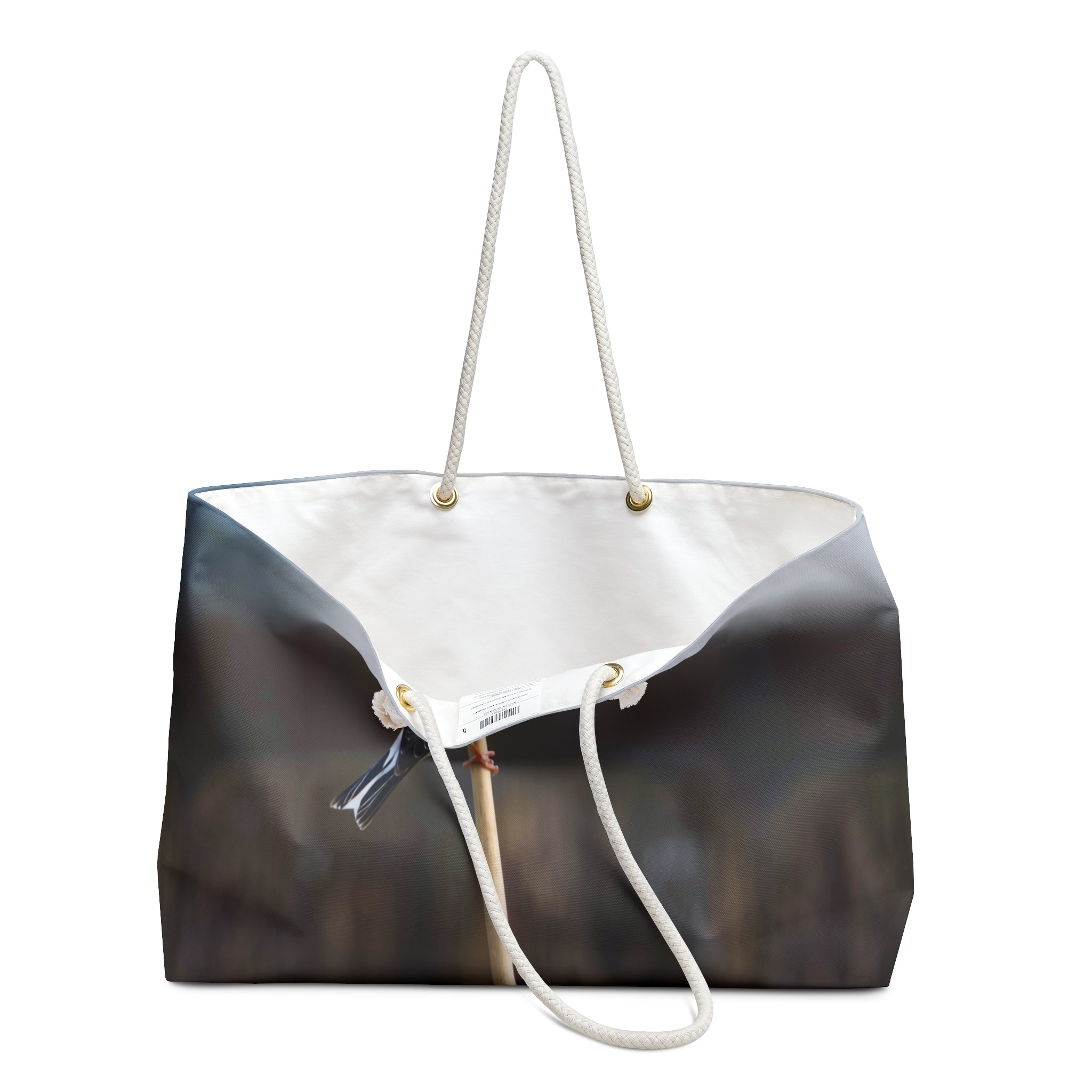 American Goldfinch on Bamboo Weekender Bag – Songbird Wildlife Travel Bag