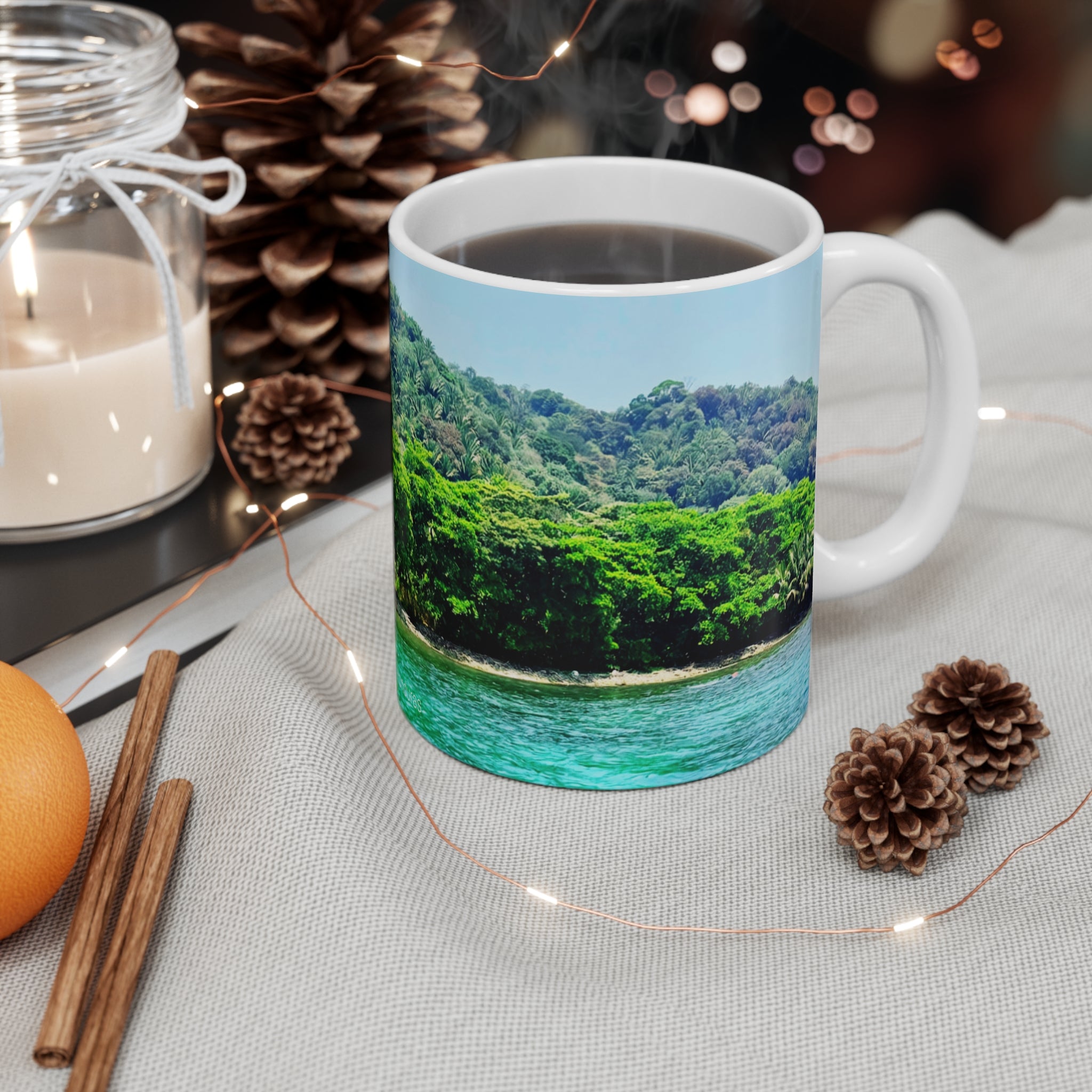 Punta Sal Honduras Ceramic Mug 11oz – Tropical Beach Coffee Cup
