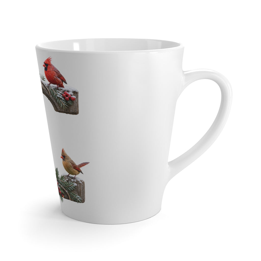 Winter Cardinal Latte Mug