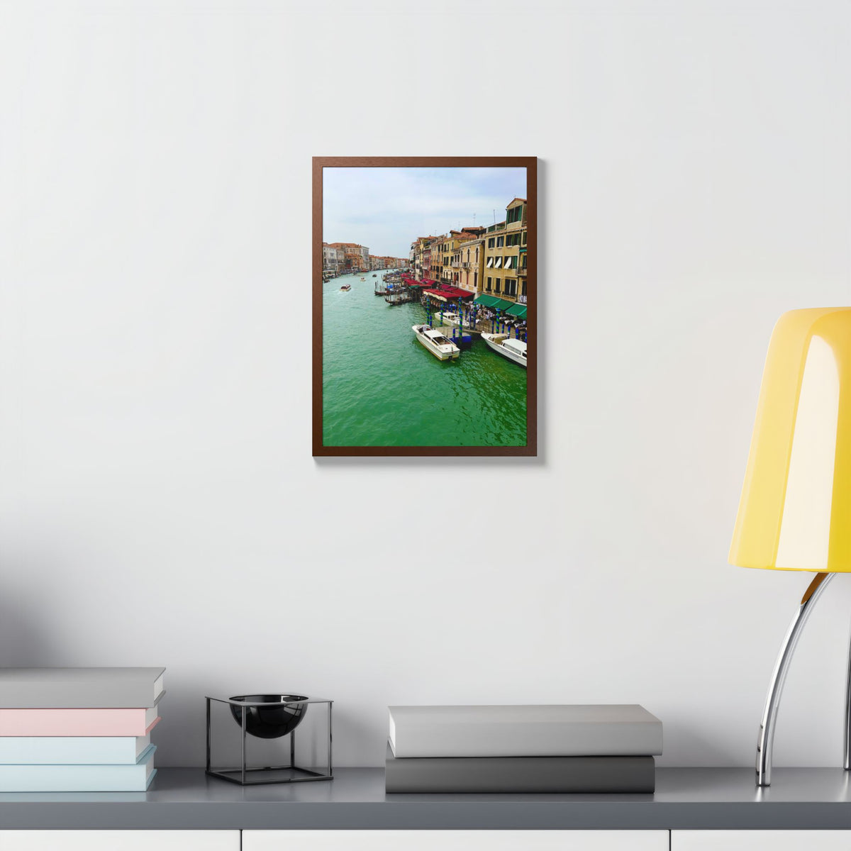 Rialto Bridge Venice Italy Framed Poster, Multi-Color