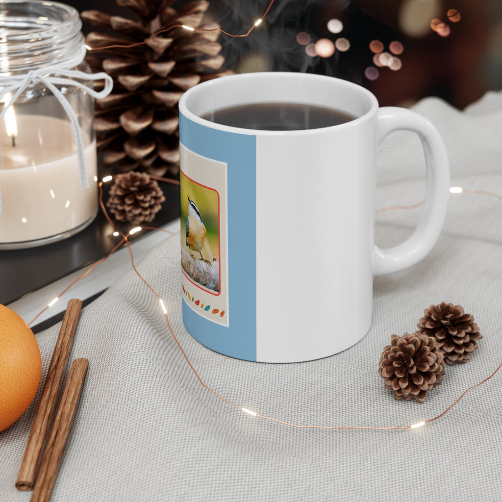 Nuthatch Bird 11oz White Mug