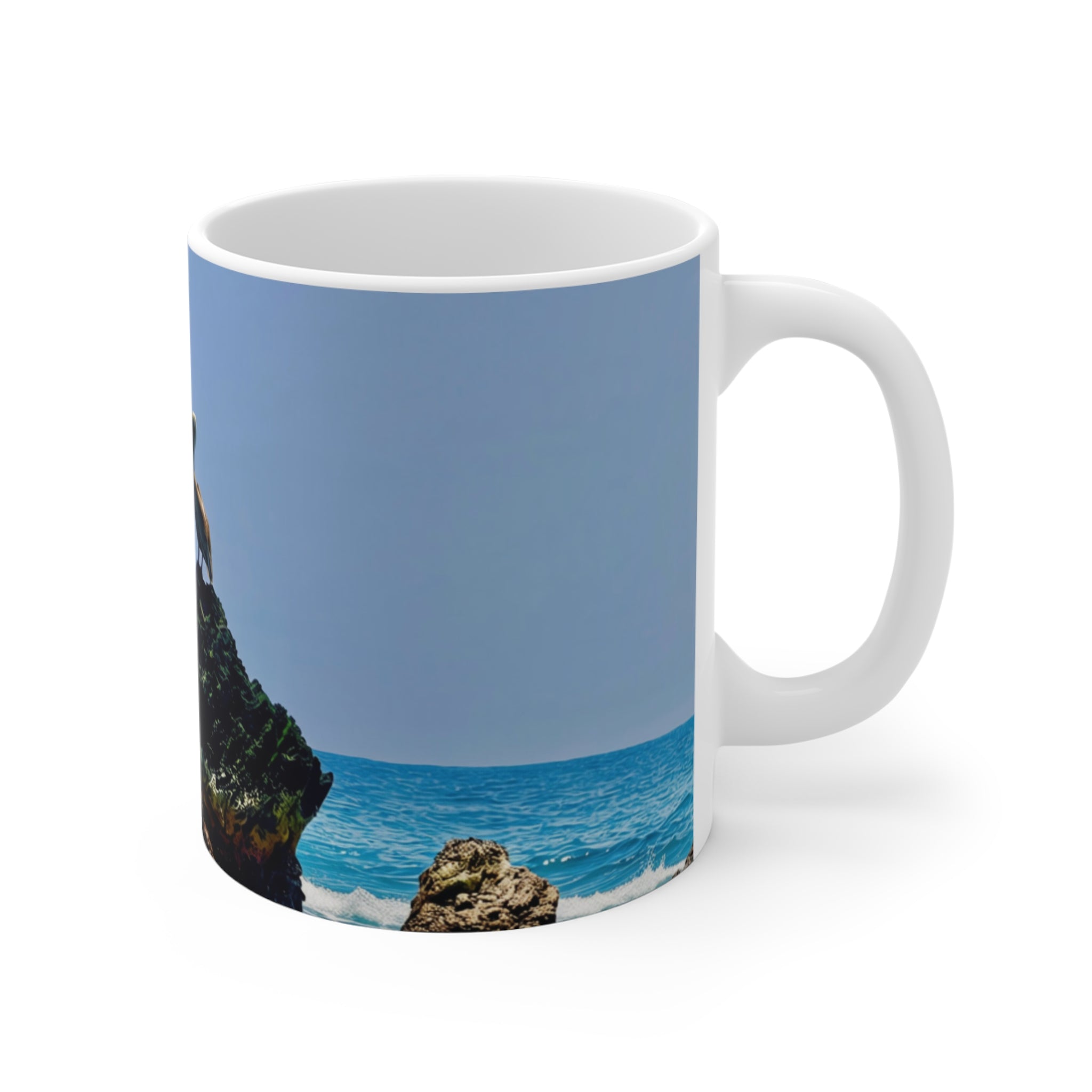 Tela Honduras Pelican Ceramic Mug 11oz – Coastal Wildlife Coffee Cup