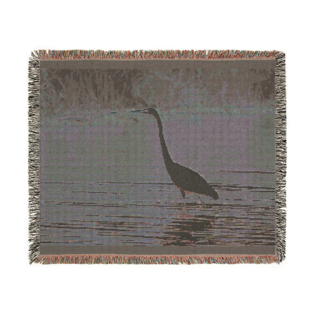 Great Egret Woven Throw Blanket Wildlife Photography Tapestry | Poli Roam