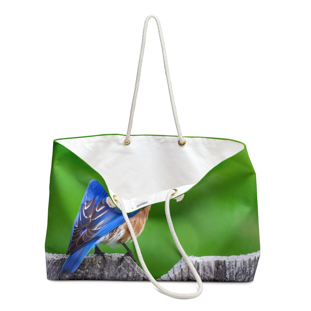 Eastern Blue Bird Weekender Bag