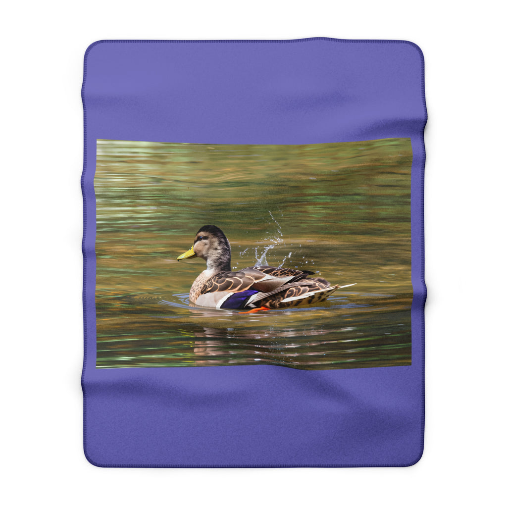Mallard duck Sherpa Fleece Blanket