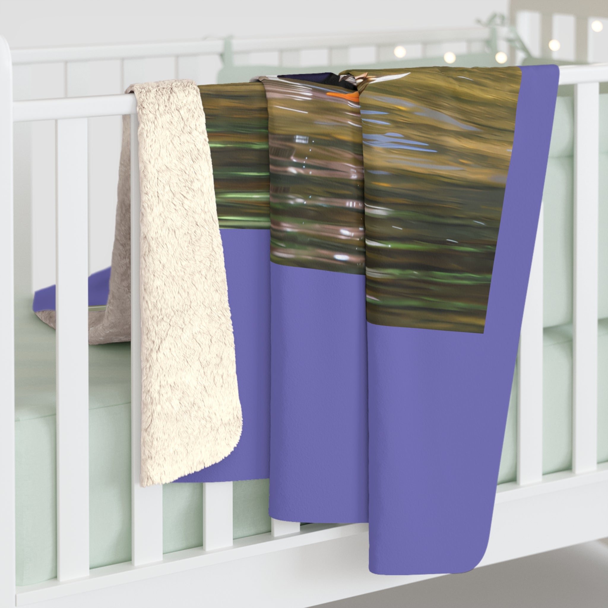 Mallard duck Sherpa Fleece Blanket