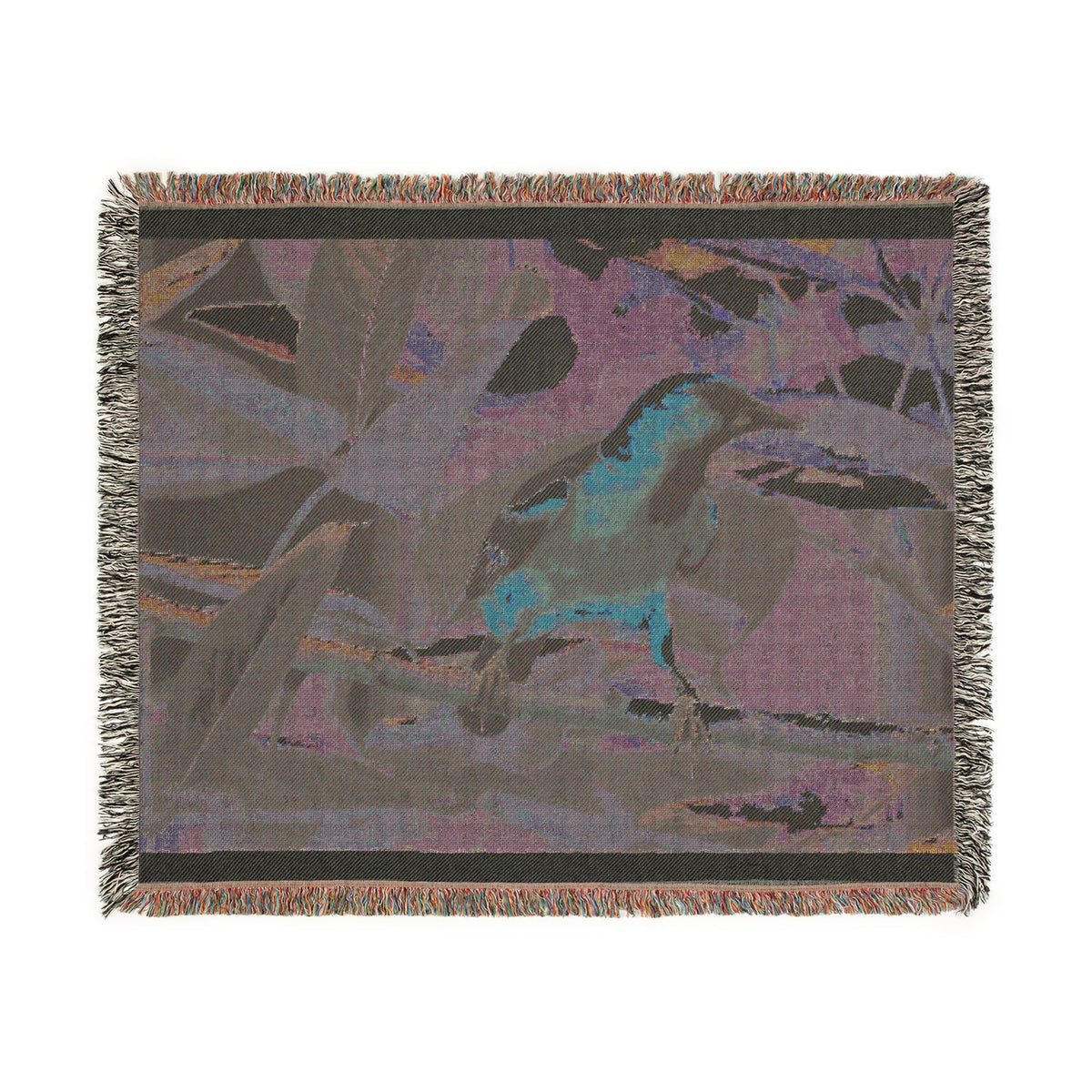 Oriole Bird Woven Throw Blanket Wildlife Photography Tapestry | Poli Roam