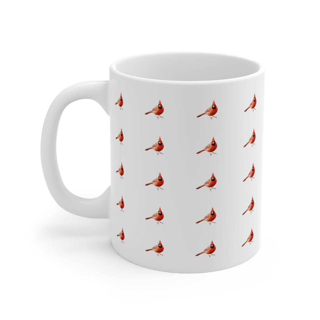 Northern Cardinal Ceramic Mug 11oz – Backyard Bird Wildlife Coffee Cup