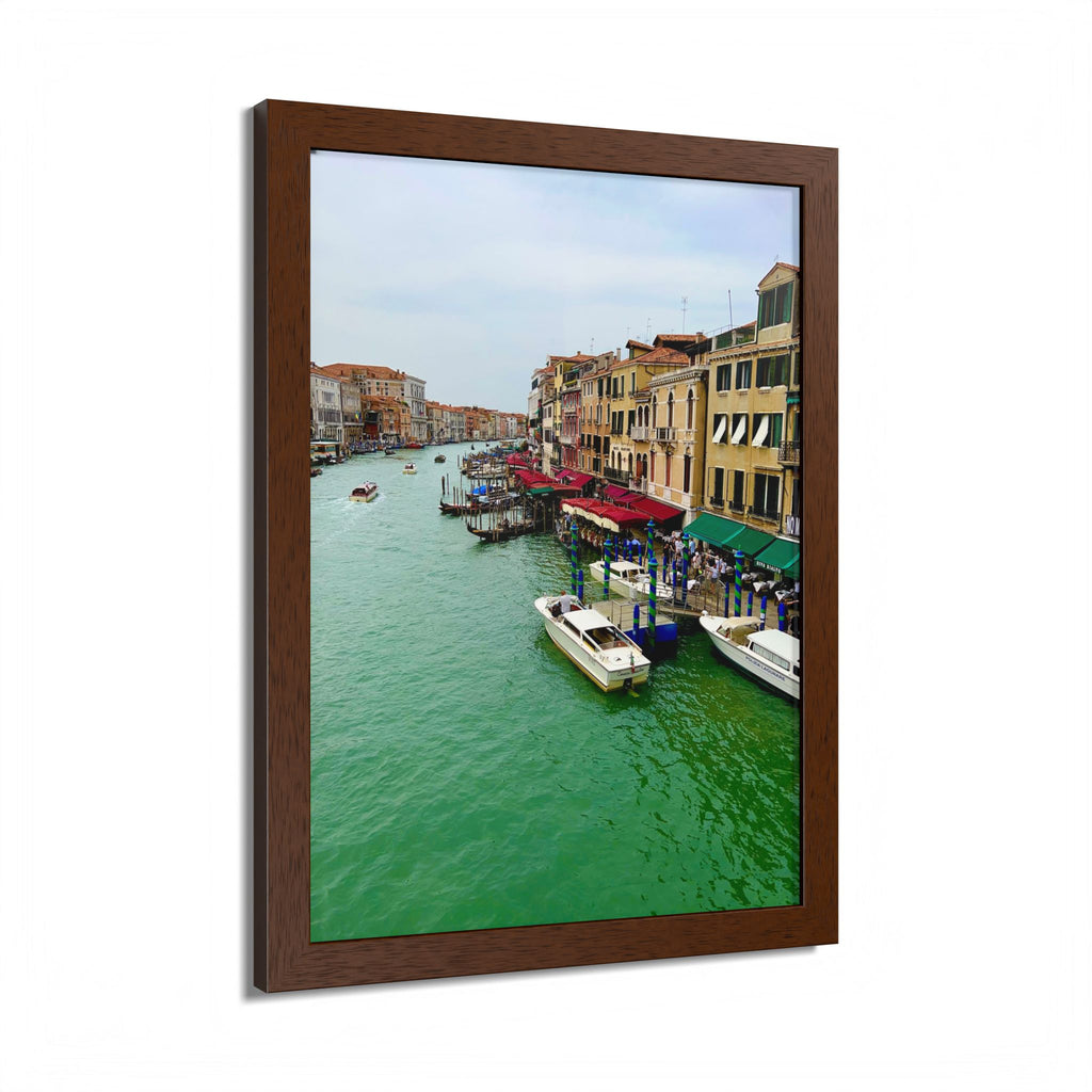 Rialto Bridge Venice Italy Framed Poster, Multi-Color