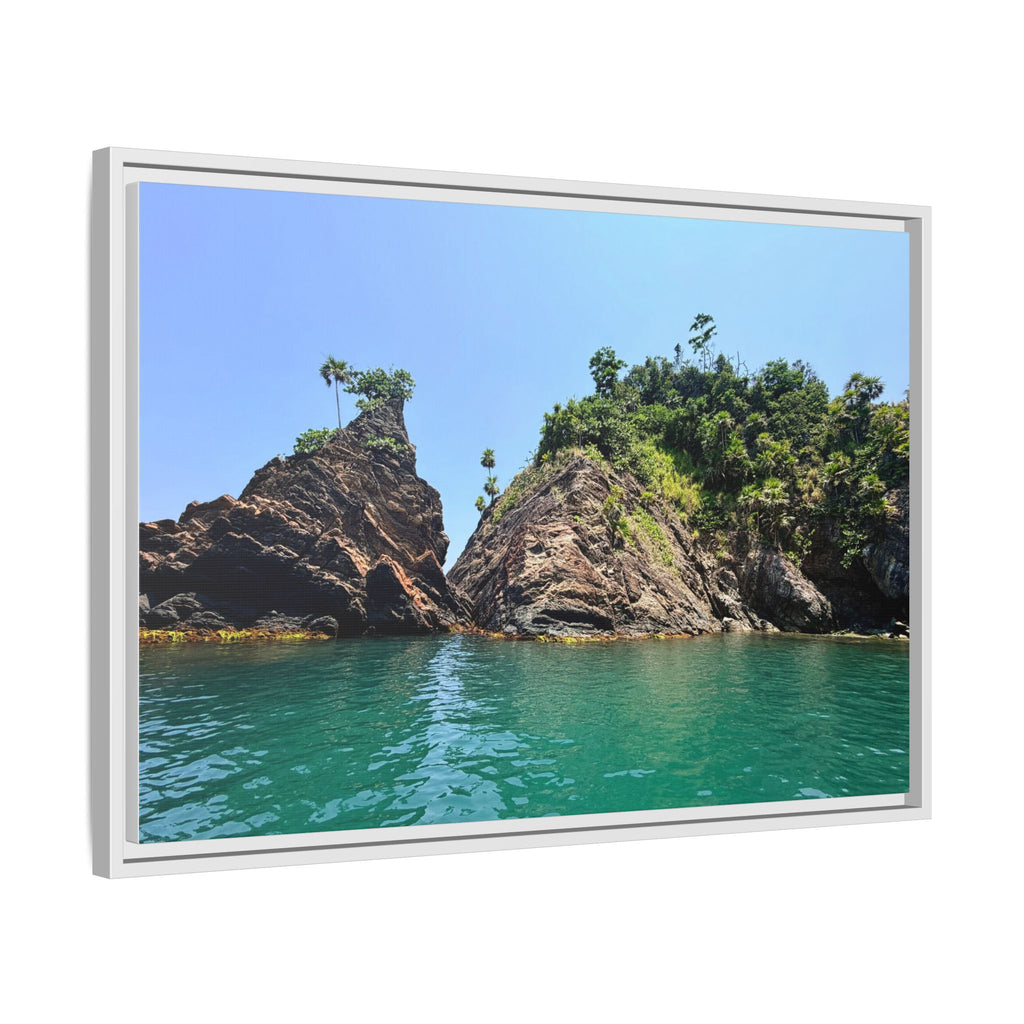 Tela Honduras Beach Matte Canvas, Framed (Multi-color)