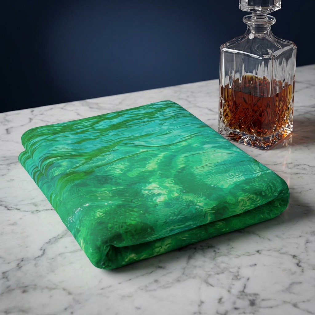 Punta Sal Green Beach Honduras Fleece Sherpa Blanket – Tropical Caribbean Cozy Throw