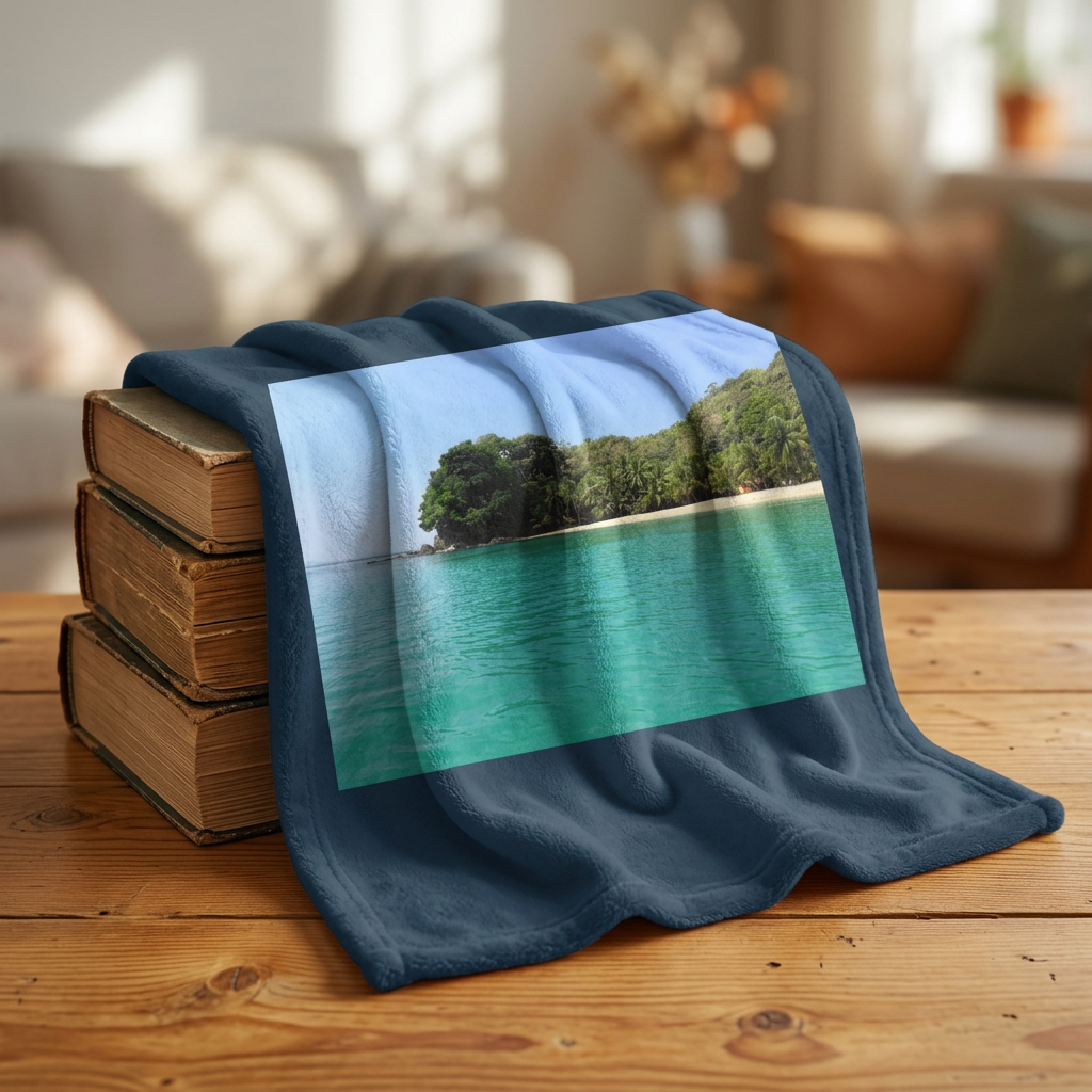 Punta Sal Honduras Beach Plush Fleece Blanket – Tropical Caribbean Cozy Throw