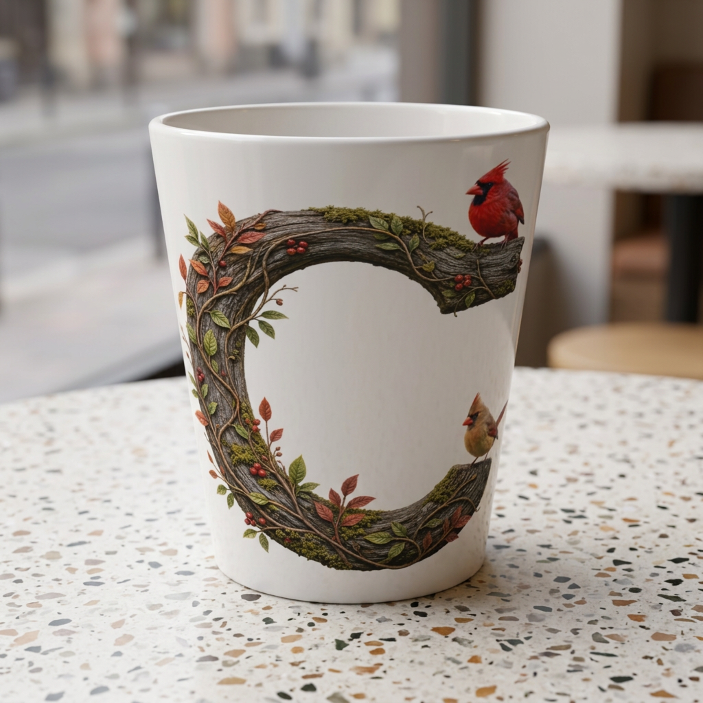 Northern Cardinal Latte Mug